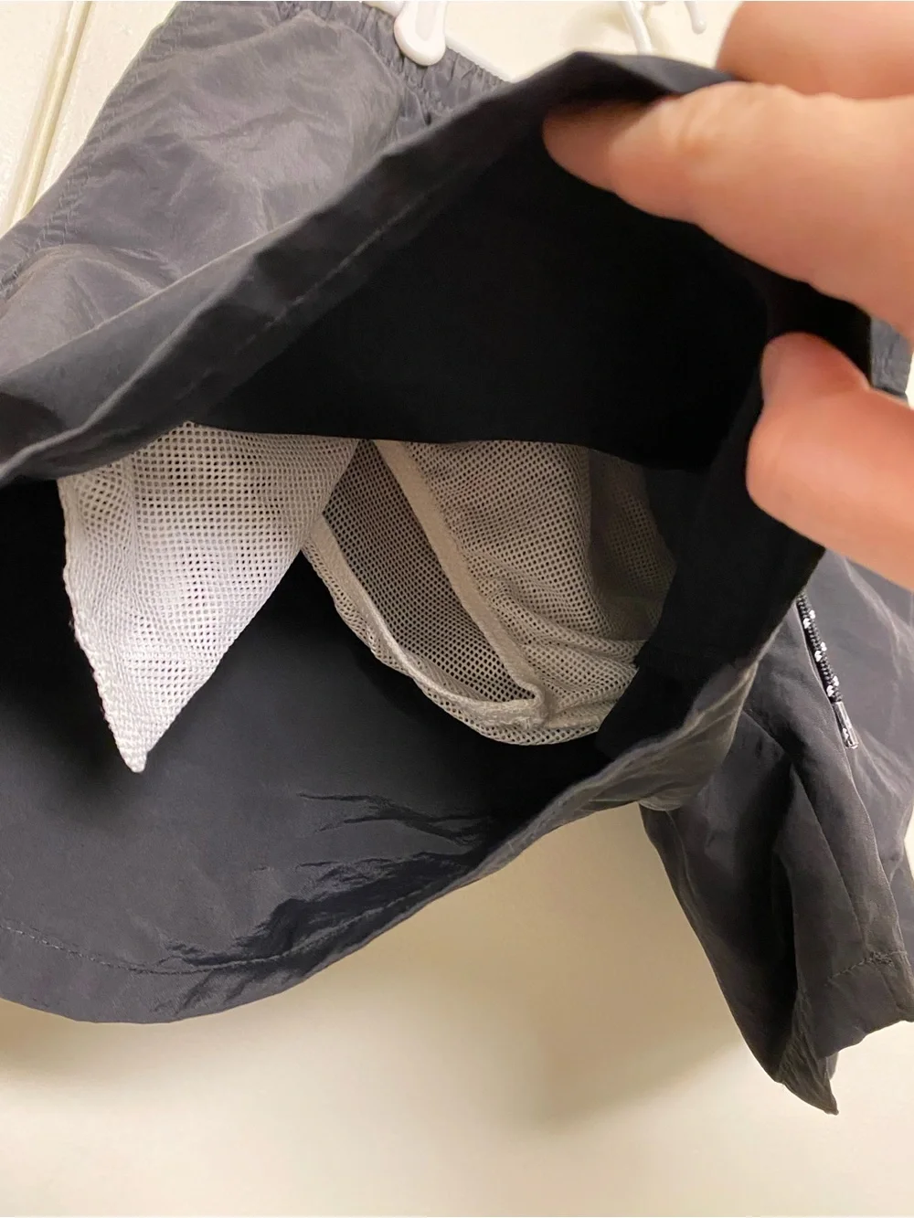 Goodfellow & Co Black 5” Swim Trunks with Black-and-White Drawstring